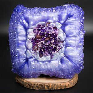 Violet Sparkle Crystal Edge Vanity Tray | Perfume Tray | Candle Tray | Ring Tray